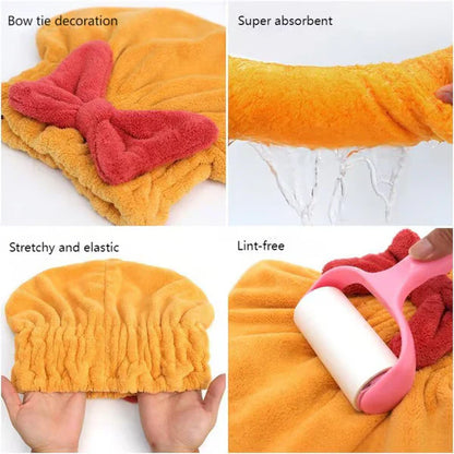 Microfiber Hair Drying Cap (Pack of 2)