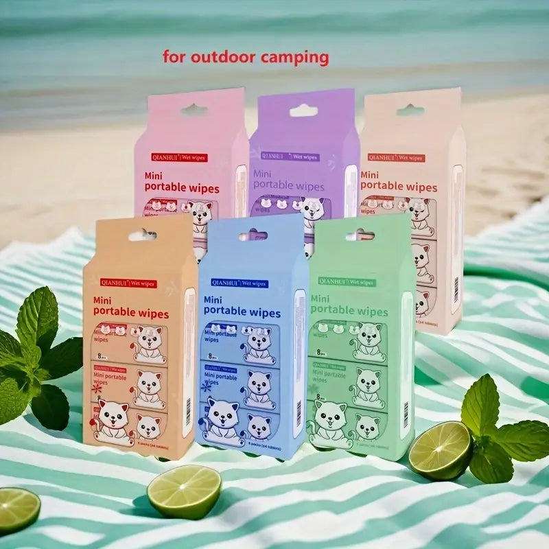 64Pcs Cleaning Wipes - 8 packets