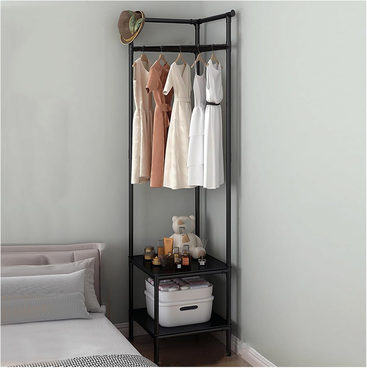 Multipurpose Corner Coat Rack