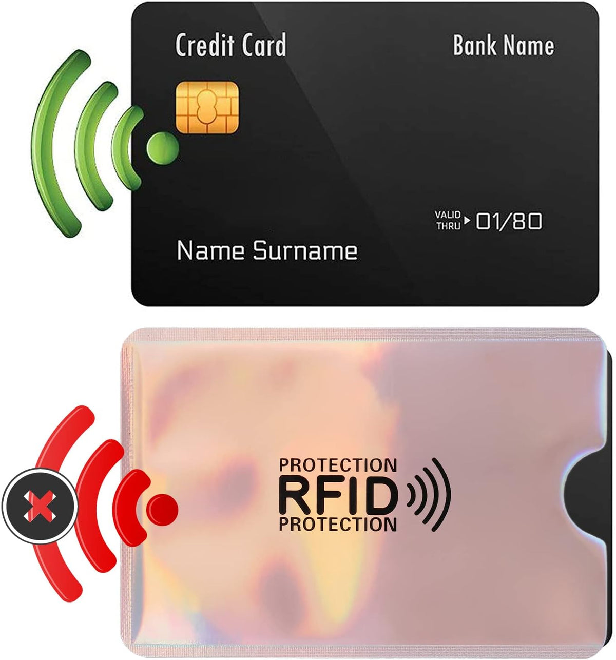RFID Card Holder (Pack of 11 covers)