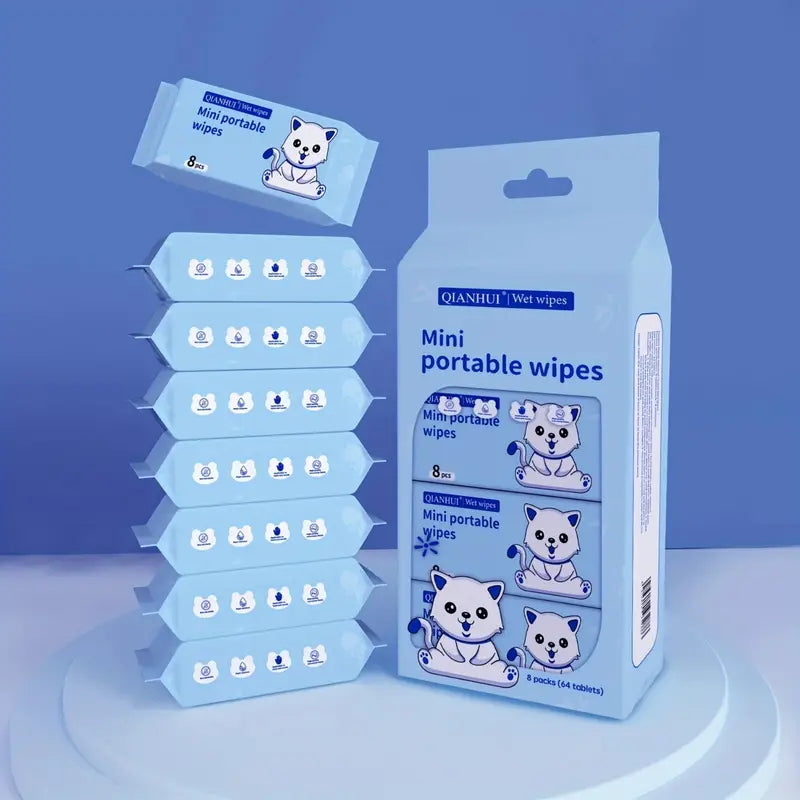 64Pcs Cleaning Wipes - 8 packets