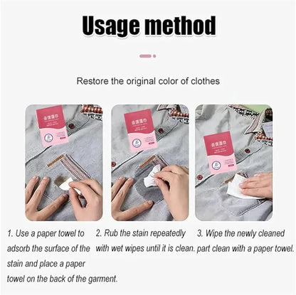 Clothes Stain Removal Wipes | Pack of 40