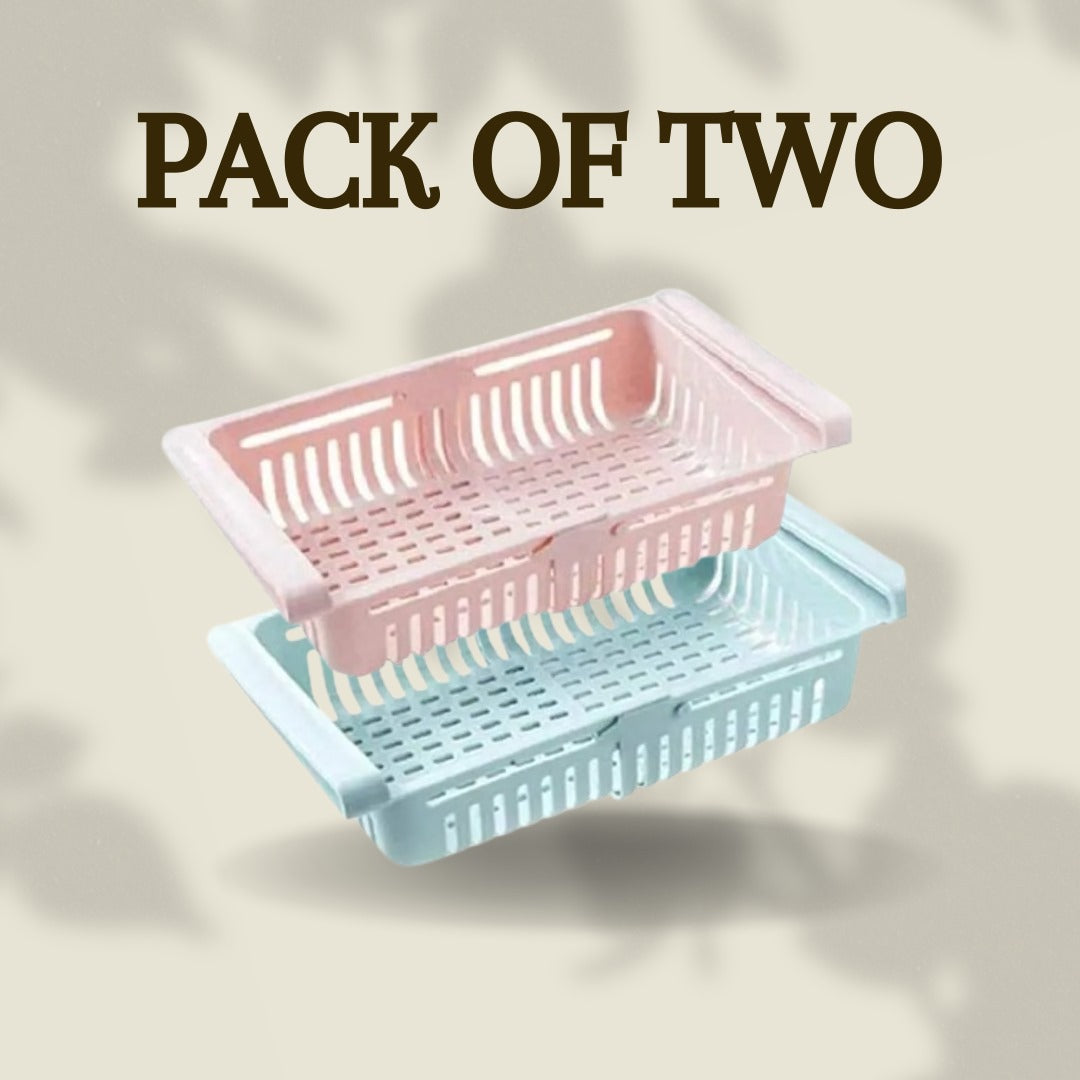 Adjustable Fridge Storage Basket (Pack of 2)