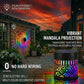 Multicolor Solar Metal Mandala Wall Light