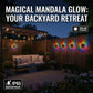 Multicolor Solar Metal Mandala Wall Light