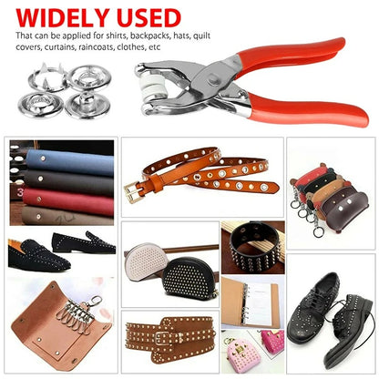 Metal Tich Button Plier With Lock and Buttons