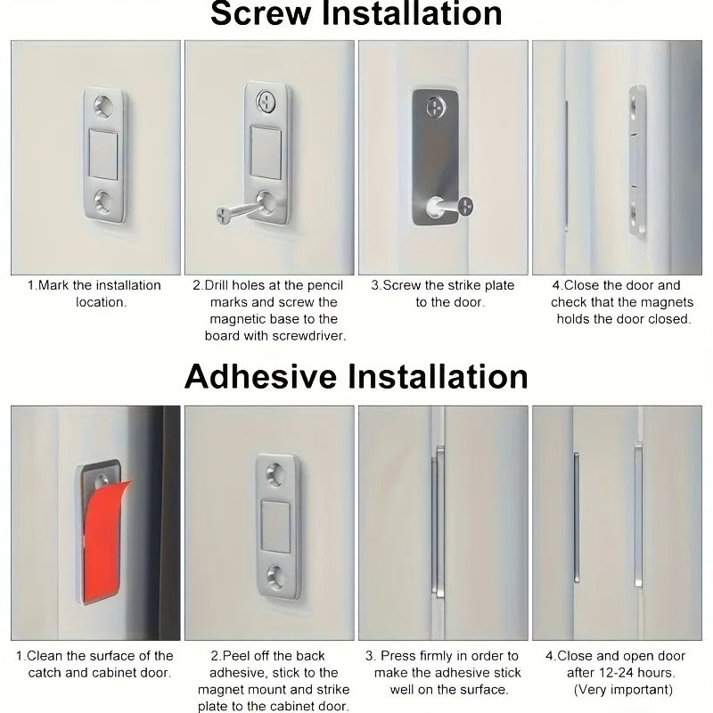 Magnetic Door Closer (Pack of 4)